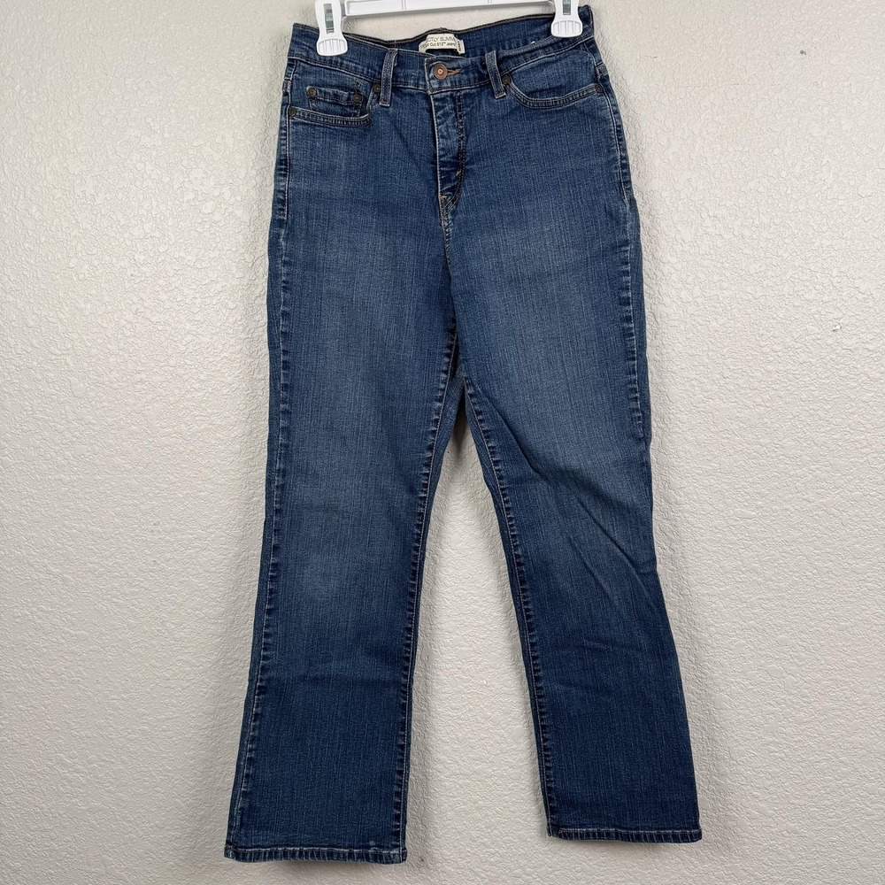 Levi's 512 Jeans Womens 10 27x27 Short Blue Perfectly Slimming Boot Cut Stretch